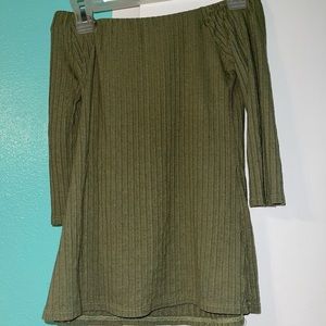 Over the shoulder long sleeve shirt